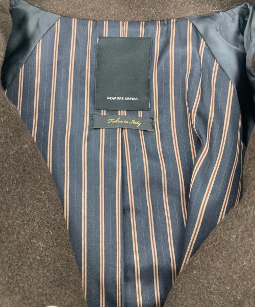 NOMBRE IMPAIR（ノンブルアンペール）NOMBRE IMPAIR (ノンブルアンペール) スタンドカラー コクーンコート ブラウン サイズ:FREEの古着・服飾アイテム