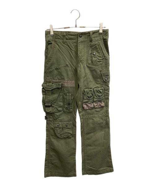HALB（ハルプ）HALB (ハルプ) カーゴギミックパンツ オリーブ サイズ:Sの古着・服飾アイテム