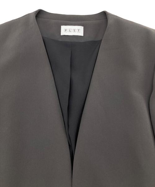 PLST（プラステ）PLST (プラステ) トリアセブレンドカラーレスジャケット グレー サイズ:Lの古着・服飾アイテム