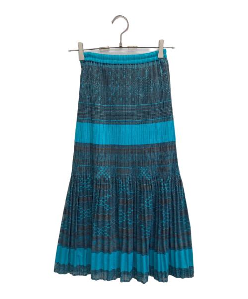 PLEATS PLEASE（プリーツプリーズ）PLEATS PLEASE (プリーツプリーズ) プリーツスカート ブルー サイズ:SIZE2の古着・服飾アイテム