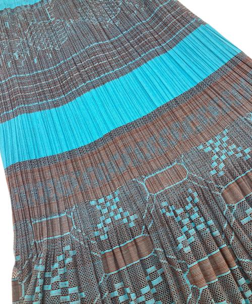 PLEATS PLEASE（プリーツプリーズ）PLEATS PLEASE (プリーツプリーズ) プリーツスカート ブルー サイズ:SIZE2の古着・服飾アイテム