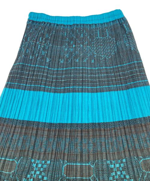PLEATS PLEASE（プリーツプリーズ）PLEATS PLEASE (プリーツプリーズ) プリーツスカート ブルー サイズ:SIZE2の古着・服飾アイテム