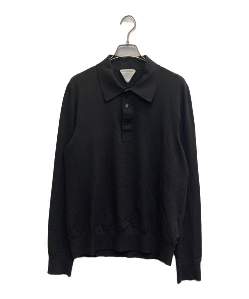BOTTEGA VENETA（ボッテガベネタ）BOTTEGA VENETA (ボッテガベネタ) ポロシャツ ブラック サイズ:Mの古着・服飾アイテム