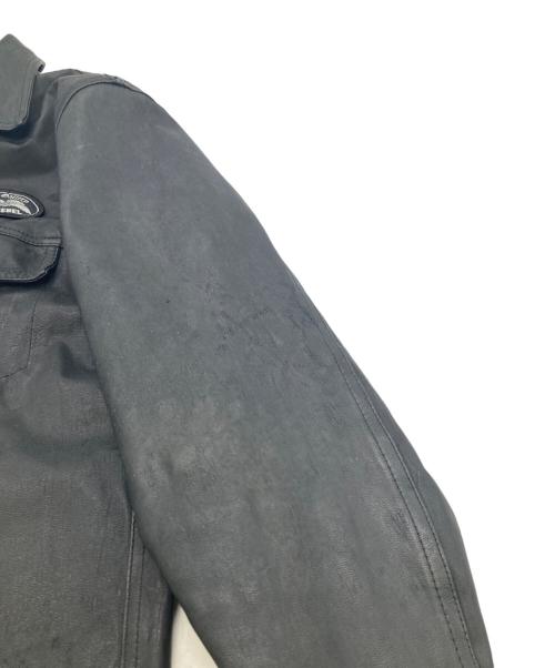 RUDE GALLERY BLACK REBEL（ルードギャラリー ブラックレーベル）RUDE GALLERY BLACK REBEL (ルードギャラリー ブラックレーベル) ホースハイドシャツ ブラック サイズ:Lの古着・服飾アイテム