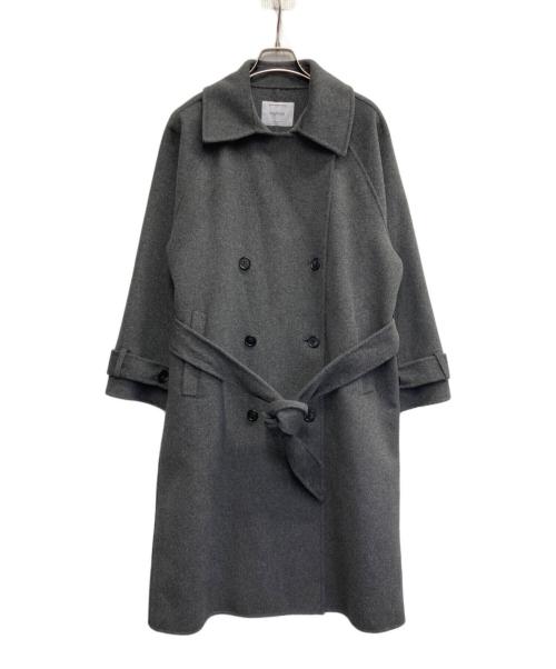 regleam（リグリーム）regleam (リグリーム) ダブルブレストウールコート グレー サイズ:FREEの古着・服飾アイテム