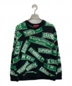 SUPREMEシュプリーム）の古着「Street Signs Sweater」｜グリーン×ブラック