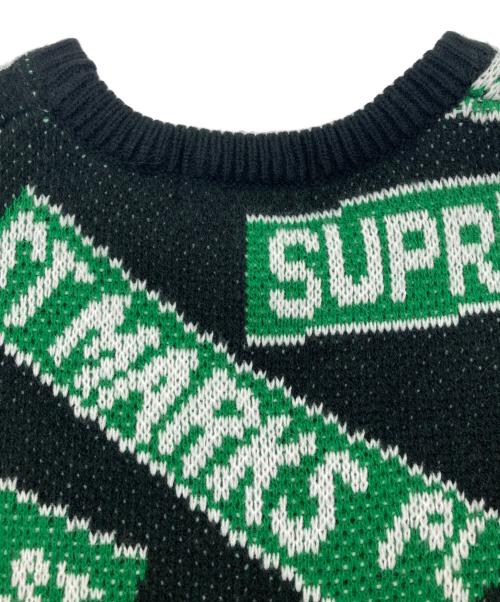 SUPREME（シュプリーム）Supreme (シュプリーム) Street Signs Sweater グリーン×ブラック サイズ:Mの古着・服飾アイテム