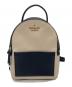 Kate Spade（ケイトスペード）の古着「ミニレザーリュック」｜ベージュ×ブラック