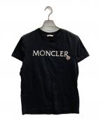 MONCLERモンクレール）の古着「MAGLIA MANICHE CORTE Tee」｜ブラック