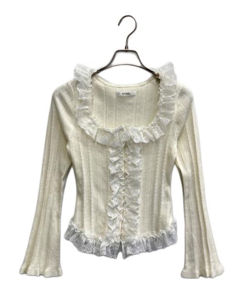 Snidel（スナイデル）Snidel (スナイデル) フリルニットプルオーバー ベージュ サイズ:Sの古着・服飾アイテム