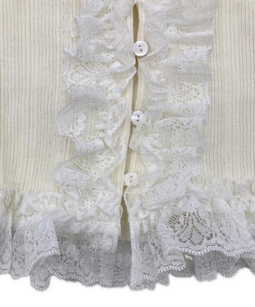 Snidel（スナイデル）Snidel (スナイデル) フリルニットプルオーバー ベージュ サイズ:Sの古着・服飾アイテム
