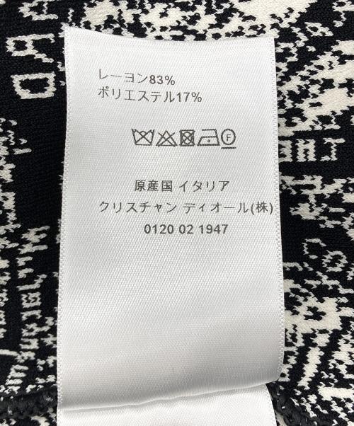 Christian Dior（クリスチャン ディオール）Christian Dior (クリスチャン ディオール) Plan de Paris テクニカル メッシュ ワンピース ホワイト×ブラック サイズ:38の古着・服飾アイテム