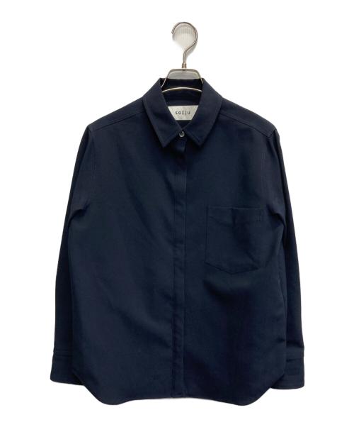 SOEJU（ソージュ）SOEJU (ソージュ) ソフトオックスシャツ ネイビー サイズ:Sの古着・服飾アイテム