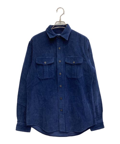 POLO RALPH LAUREN（ポロ・ラルフローレン）POLO RALPH LAUREN (ポロ・ラルフローレン) エルボーパッチコーデュロイシャツ ネイビー サイズ:Sの古着・服飾アイテム