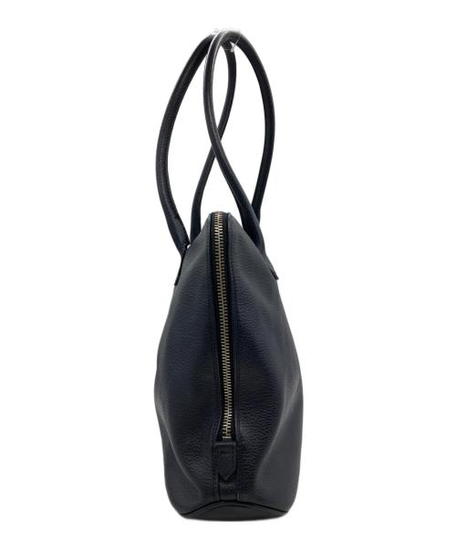 MASTRO PIERINI（マストロ・ピエリーニ）MASTRO PIERINI (マストロ・ピエリーニ) 特殊コードバンフルオープンハンドバッグ前金/LEATHER FULL OPEN HAND BAG ネイビーの古着・服飾アイテム