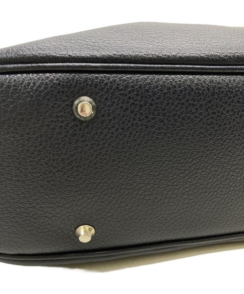 MASTRO PIERINI（マストロ・ピエリーニ）MASTRO PIERINI (マストロ・ピエリーニ) 特殊コードバンフルオープンハンドバッグ前金/LEATHER FULL OPEN HAND BAG ネイビーの古着・服飾アイテム