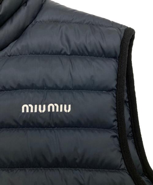 MIU MIU（ミュウミュウ）MIU MIU (ミュウミュウ) ダウンベスト ネイビー サイズ:42の古着・服飾アイテム