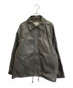 beautiful peopleビューティフルピープル）の古着「lamb leather coach jacket」｜グレー