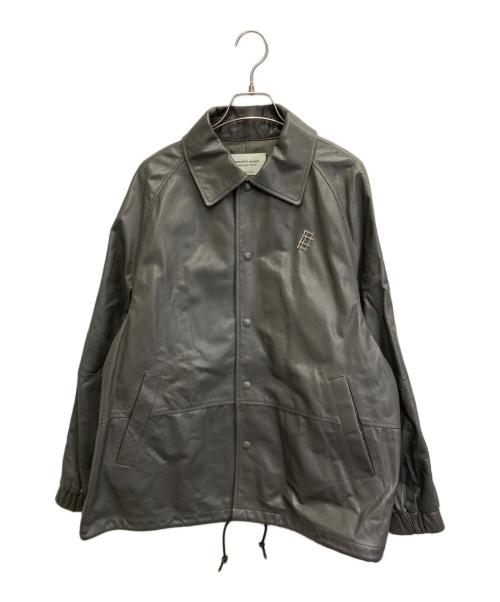 beautiful people（ビューティフルピープル）beautiful people (ビューティフルピープル) lamb leather coach jacket グレー サイズ:38の古着・服飾アイテム