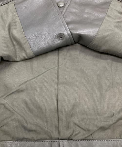 beautiful people（ビューティフルピープル）beautiful people (ビューティフルピープル) lamb leather coach jacket グレー サイズ:38の古着・服飾アイテム