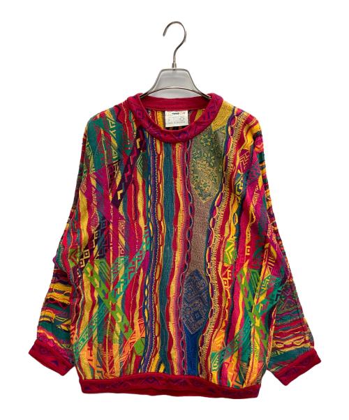 Coogi（クージー）Coogi (クージー) ヴィンテージ3Dニット ピンク サイズ:Sの古着・服飾アイテム