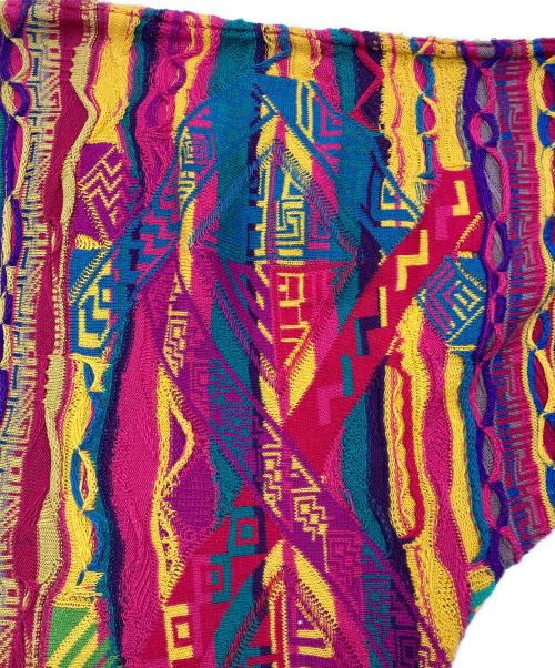 Coogi（クージー）Coogi (クージー) ヴィンテージ3Dニット ピンク サイズ:Sの古着・服飾アイテム