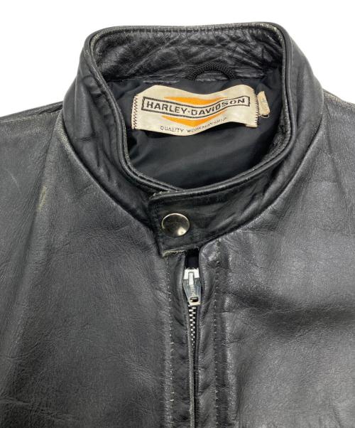 HARLEY-DAVIDSON（ハーレーダビッドソン）HARLEY-DAVIDSON (ハーレーダビッドソン) シングルライダースジャケット ブラック サイズ:34の古着・服飾アイテム