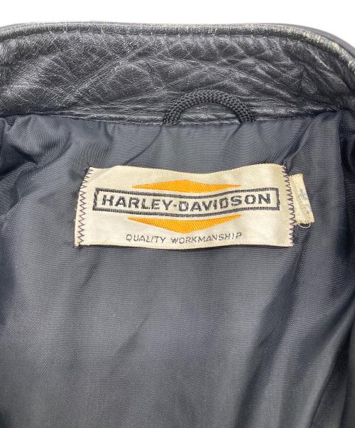 HARLEY-DAVIDSON（ハーレーダビッドソン）HARLEY-DAVIDSON (ハーレーダビッドソン) シングルライダースジャケット ブラック サイズ:34の古着・服飾アイテム