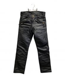 Langlitz Leathers（ラングリッツレザー）の古着「レザーパンツ」｜ブラック