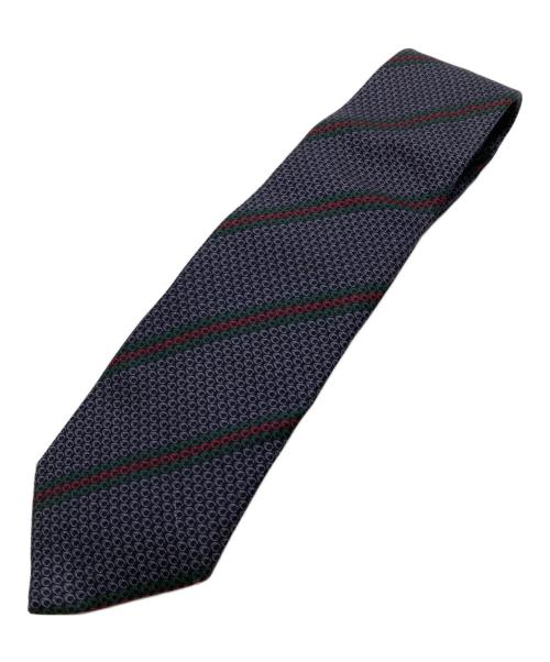 GUCCI（グッチ）GUCCI (グッチ) シルクネクタイ グリーン×グレー サイズ:不明（記載無し）の古着・服飾アイテム