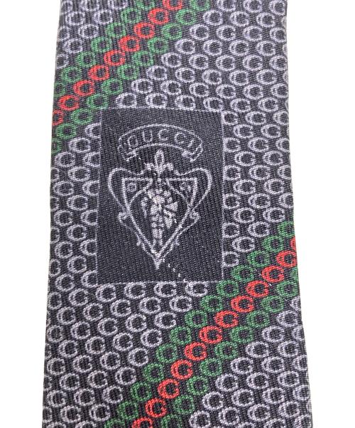 GUCCI（グッチ）GUCCI (グッチ) シルクネクタイ グリーン×グレー サイズ:不明（記載無し）の古着・服飾アイテム