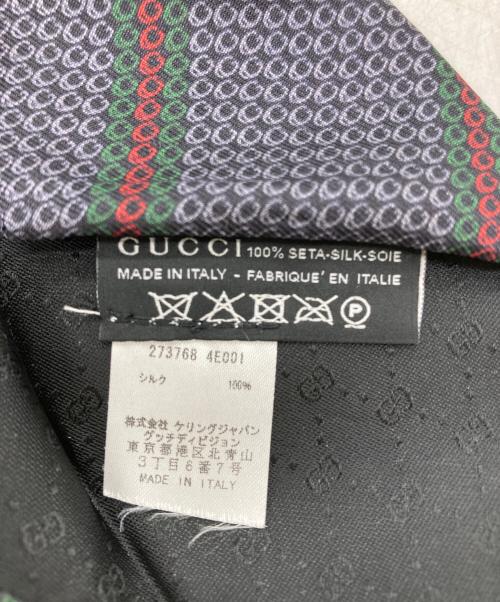GUCCI（グッチ）GUCCI (グッチ) シルクネクタイ グリーン×グレー サイズ:不明（記載無し）の古着・服飾アイテム