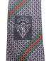 中古・古着 GUCCI (グッチ) シルクネクタイ グリーン×グレー サイズ:不明（記載無し）：7000円