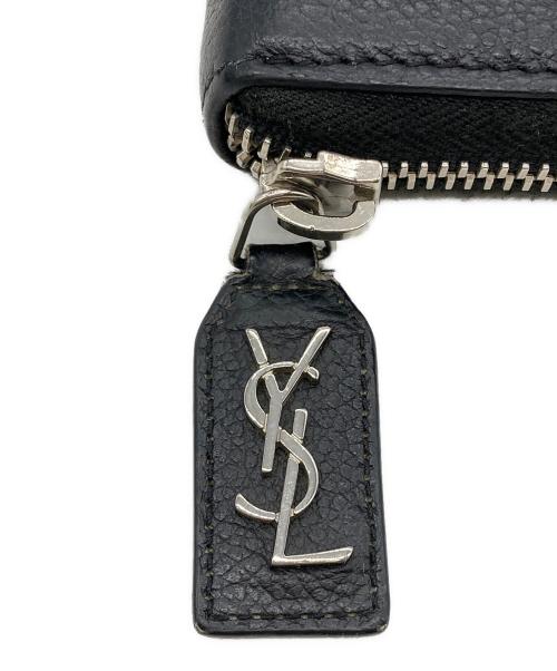 Saint Laurent Paris（サンローランパリ）Saint Laurent Paris (サンローランパリ) ラウンドファスナー長財布 ブラックの古着・服飾アイテム