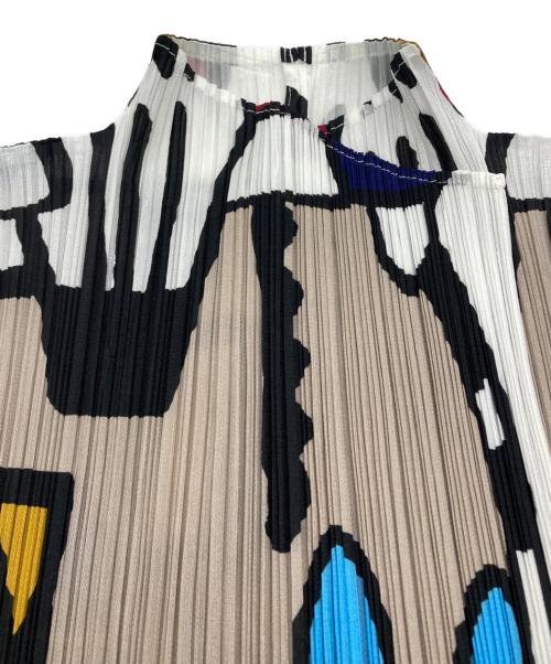 PLEATS PLEASE（プリーツプリーズ）PLEATS PLEASE (プリーツプリーズ) 総柄ロングカーディガン マルチカラー サイズ:2の古着・服飾アイテム