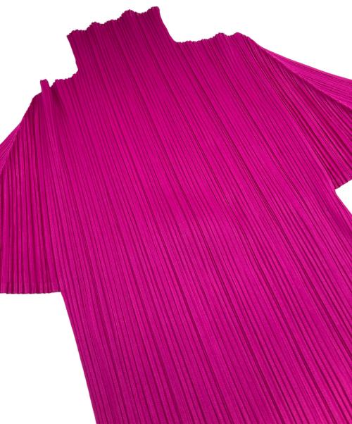 PLEATS PLEASE（プリーツプリーズ）PLEATS PLEASE (プリーツプリーズ) プリーツカットソー ピンク サイズ:3の古着・服飾アイテム