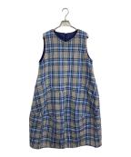 Cotton House Ayaコットンハウス アヤ）の古着「ウールノースリーブワンピース」｜ブルー
