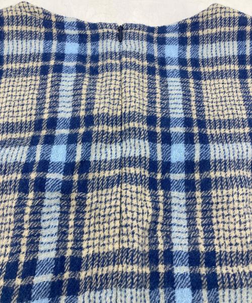 Cotton House Aya（コットンハウス アヤ）Cotton House Aya (コットンハウス アヤ) ウールノースリーブワンピース ブルー サイズ:Mの古着・服飾アイテム