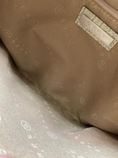 GRES（グレ）GRES (グレ) 型押しトートバッグ ベージュの古着・服飾アイテム