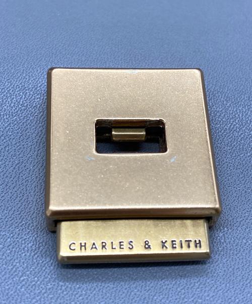 CHARLES & KEITH（チャールズアンドキース）CHARLES & KEITH (チャールズアンドキース) サテンプリーツドスカーフ トラペーズバッグ グリーンの古着・服飾アイテム