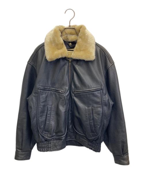 DAF（ダフ）DAF (ダフ) レザージャケット ブラック サイズ:Mの古着・服飾アイテム