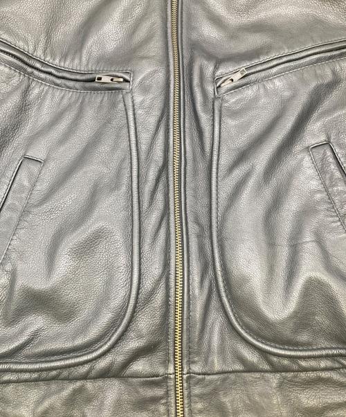 DAF（ダフ）DAF (ダフ) レザージャケット ブラック サイズ:Mの古着・服飾アイテム