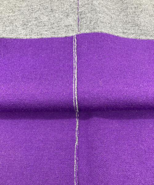 PAUL SMITH（ポールスミス）Paul Smith (ポールスミス) レイヤードカラーニットワンピース パープル サイズ:Mの古着・服飾アイテム