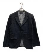COMME des GARCONSコムデギャルソン）の古着「AD2000 20AW LIP-PRINT UNDERARM-HOLE TAILORED JACKET　ハード&フォースフル」｜ブラック