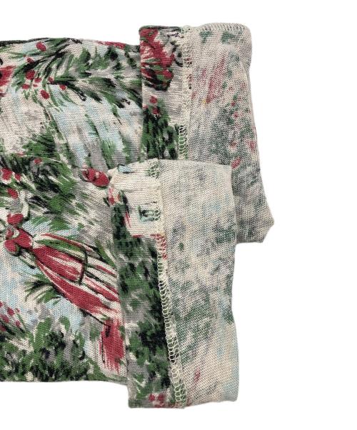 JUNYA WATANABE COMME des GARCONS（(ジュンヤワタナベ コムデギャルソン）JUNYA WATANABE COMME des GARCONS ((ジュンヤワタナベ コムデギャルソン) AD2002　03SS　パラシュート期変形スリーブ総柄カットソー グリーン×ホワイト サイズ:不明の古着・服飾アイテム