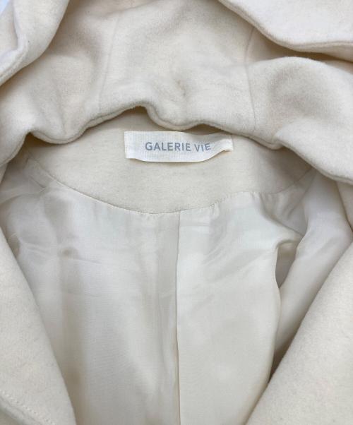 GALERIE VIE（ギャルリーヴィー）GALERIE VIE (ギャルリーヴィー) ウールダブルフェイスフーデットコート ベージュ サイズ:36の古着・服飾アイテム