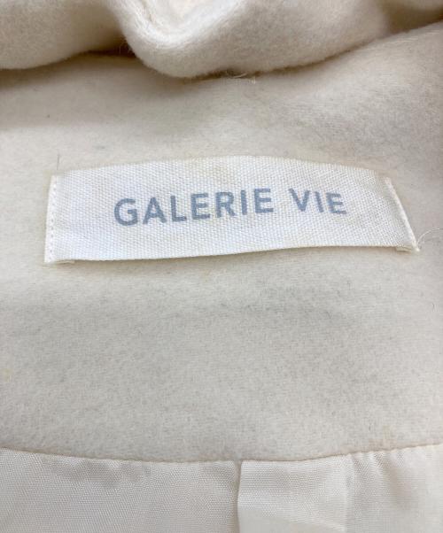 GALERIE VIE（ギャルリーヴィー）GALERIE VIE (ギャルリーヴィー) ウールダブルフェイスフーデットコート ベージュ サイズ:36の古着・服飾アイテム