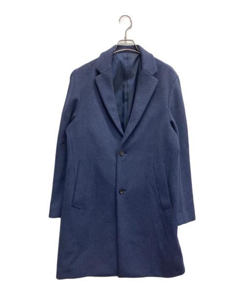 EDIFICE（エディフィス）EDIFICE (エディフィス) 140S ビーバー チェスターコート ネイビー サイズ:XLの古着・服飾アイテム