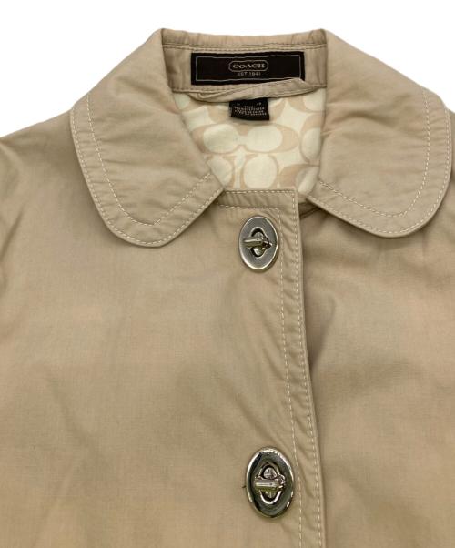 COACH（コーチ）COACH (コーチ) 裏シグネチャー柄トレンチコート ベージュ サイズ:2の古着・服飾アイテム