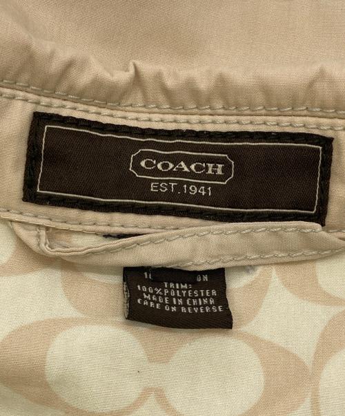 COACH（コーチ）COACH (コーチ) 裏シグネチャー柄トレンチコート ベージュ サイズ:2の古着・服飾アイテム